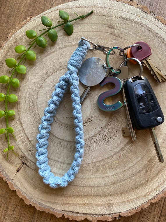 6 Pcs Boho Macrame Keychain Bracelet Handmade Keychain Wristlet Weave Boho  Keychains for Women Crochet Key Chain Lanyard, Car Key ,Wallet Purse Phone