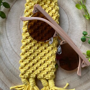 Soft Yellow Glasses Case, Eyewear Case, Glasses Pouch, Case for Glasses, Holder for Eyeglasses