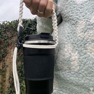 Coffee Cup Holder, Drink Holder, Tea Lover Gift, Gifts for Coffee Lovers, Tumbler Carrier, Cup Strap, Drink Carrier, Coffee Cup Sleeve
