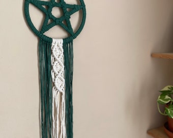 Pentagram-muurdecoratie | Gotisch woondecoratie | Heidens beschermingssymbool | Handgemaakte Wicca-decoratie