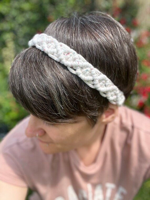 Macrame headband discount