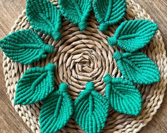 Handmade Knotted Yarn Leaves - Eco Friendly Craft Supply For Decorations & Displays