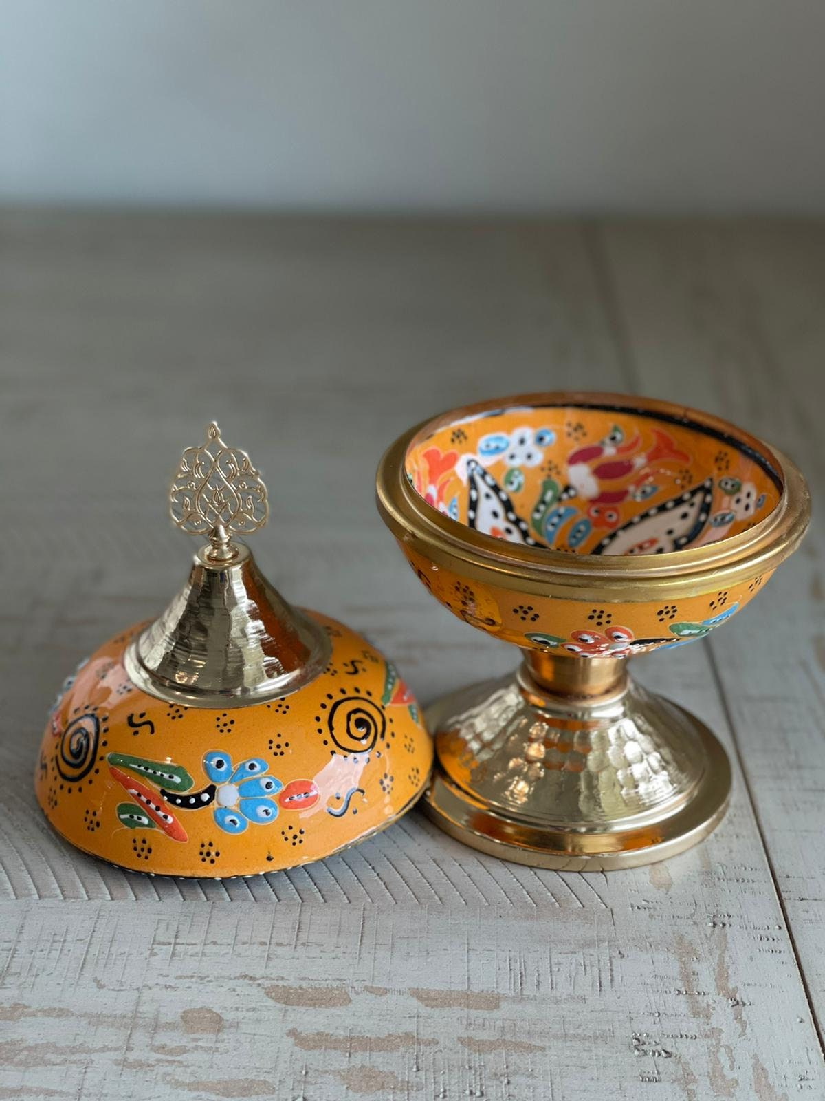 HANDMADE Ceramic Candy Bowl with Lid Decorative Bowl UNIQUE Etsy