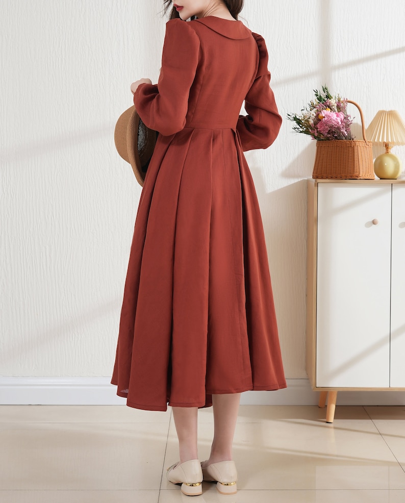 Linen Classy and Elegant Dresslinen Button Down Dress in Etsy