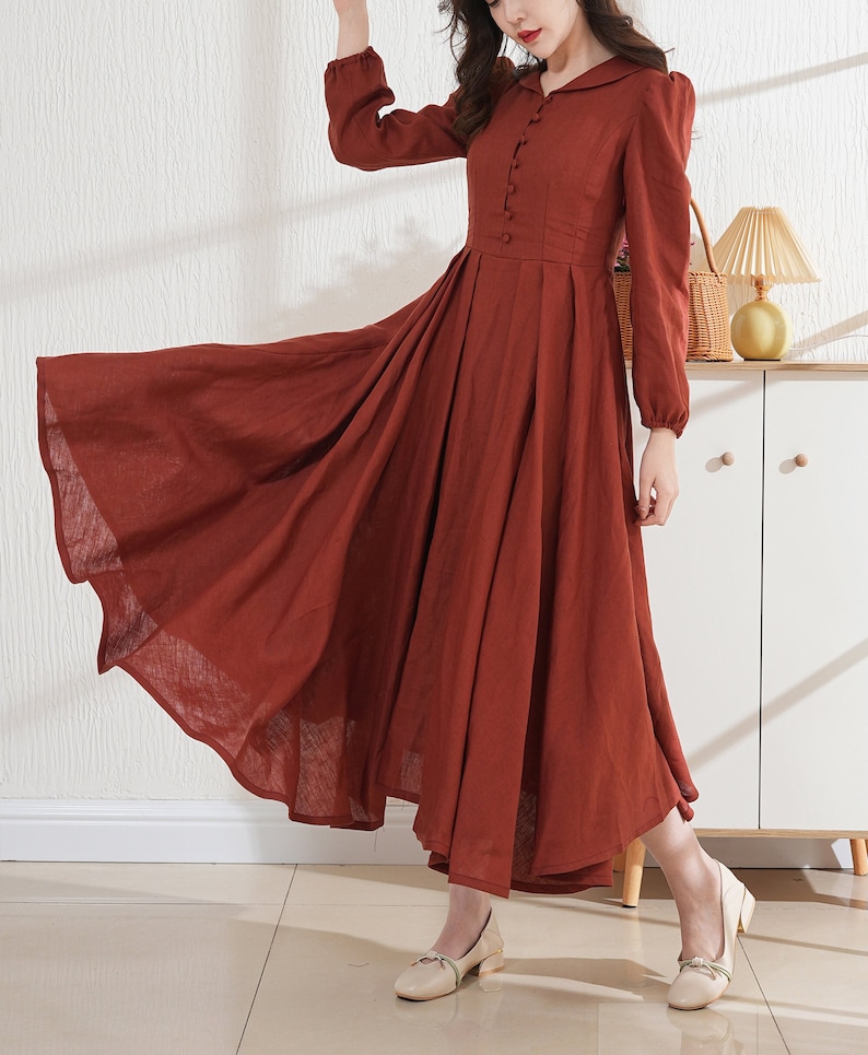 Linen Classy and Elegant Dresslinen Button Down Dress in Etsy