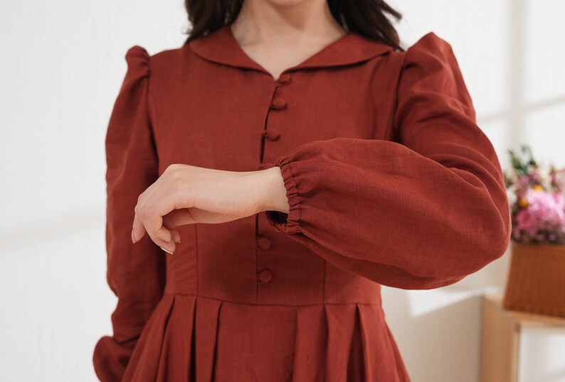 Linen Classy and Elegant Dresslinen Button Down Dress in Etsy