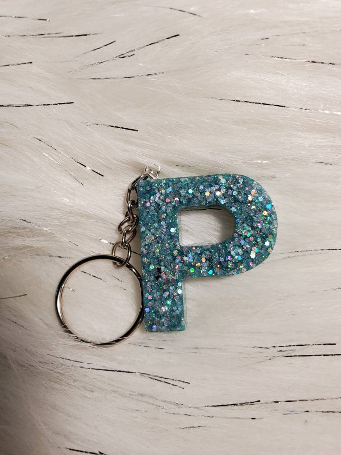 Number P Keychain Keychain Personalized Keychain Birthday Etsy