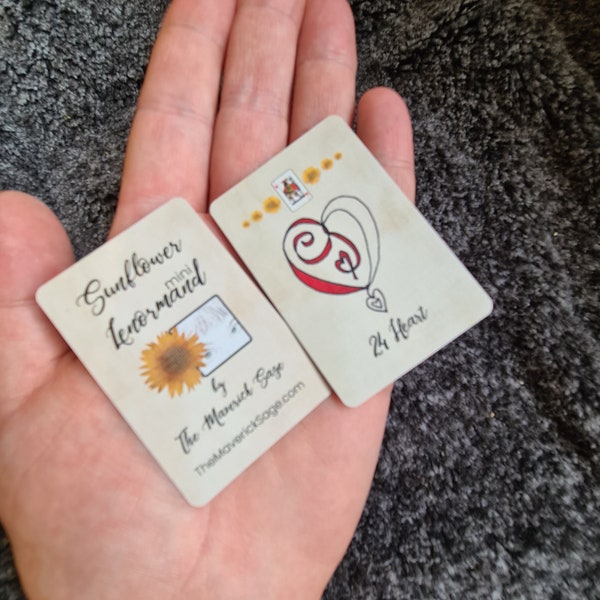 MINI Sunflower Lenormand - facile à apprendre, précis pour les cartes avancées, les cartes d’insertion, les images claires