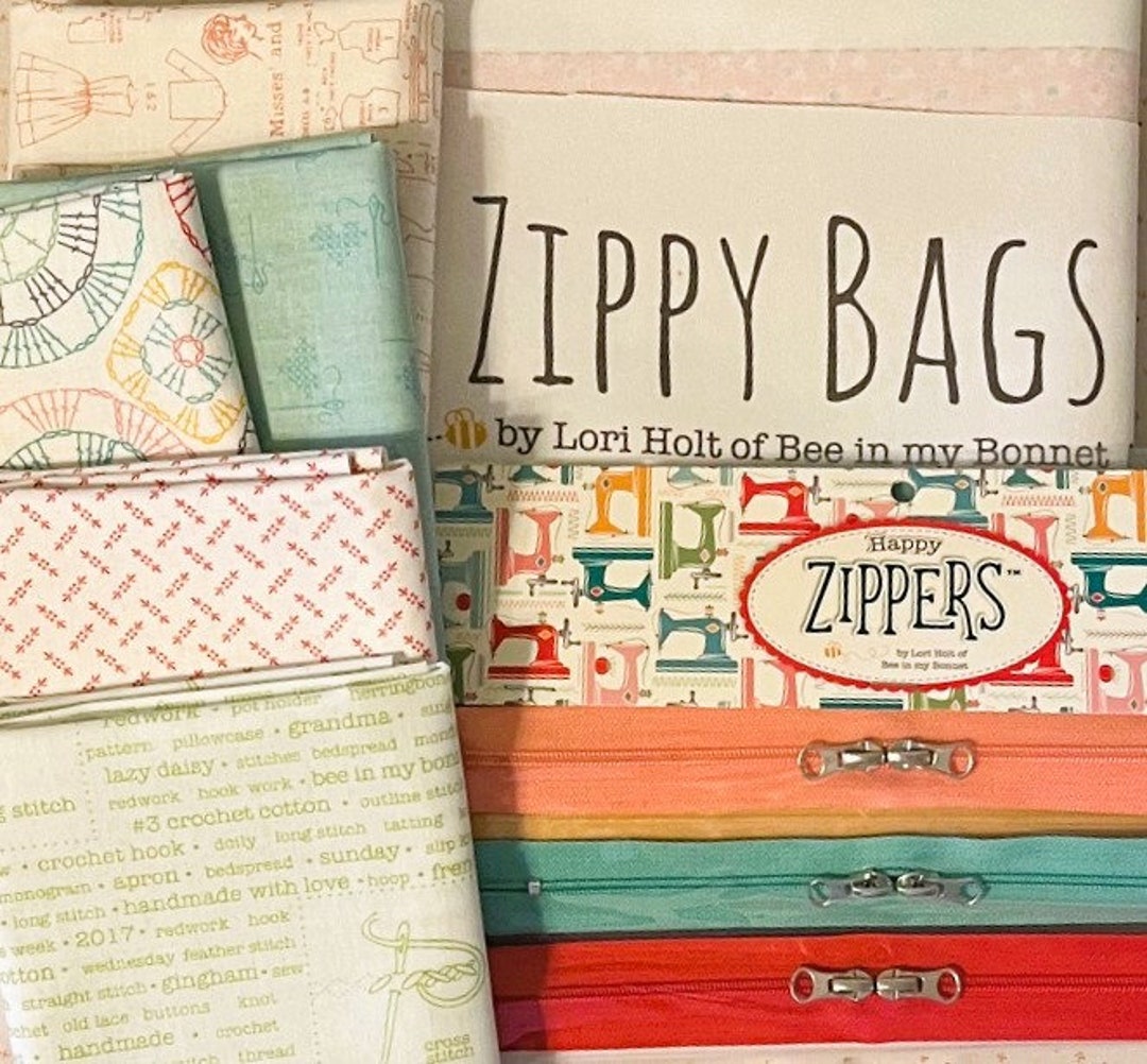 MY HAPPY PLACE Zippy Bag Kit Zippy Bags Panel, Happy Zippers and Lining