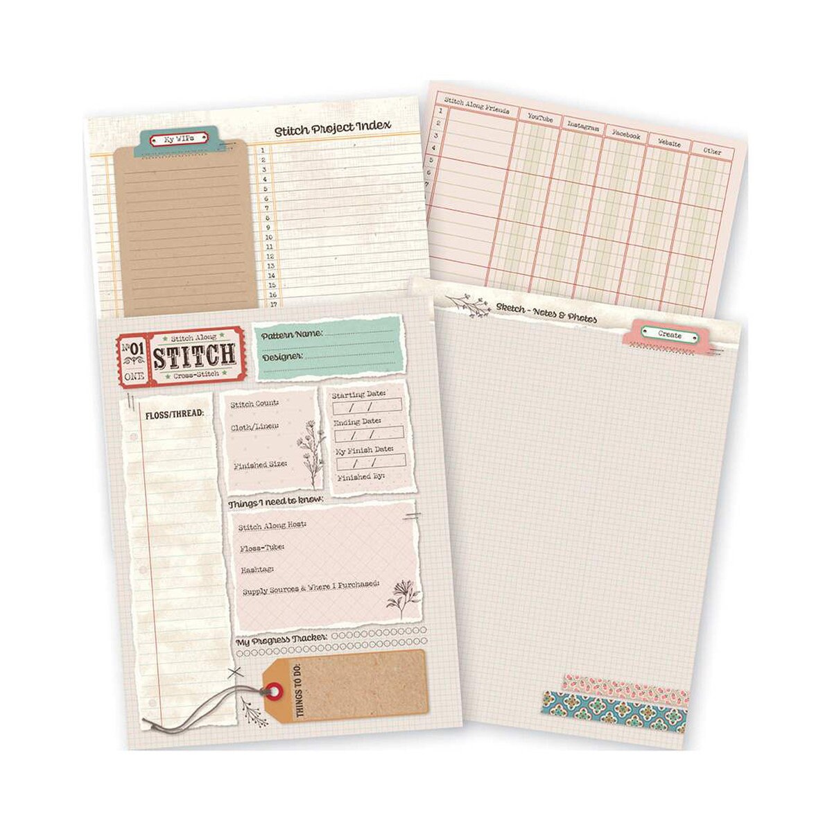 Lori Holt 2025 SEW & STITCH Binder Calendar. Sew and Stitch Sticker