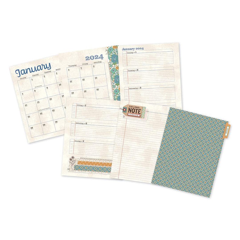 Lori Holt 2024 SEW & STITCH Binder Calendar. Sew and Stitch Sticker