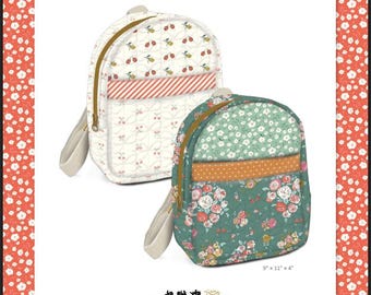 SUNSETRIDGE BACKPACK PANEL. Panel & 2 Hardware Sets. Option to Add Lining. Finished Size 9" X 11" X 4". By Minki Kim for Riley Blake Designs