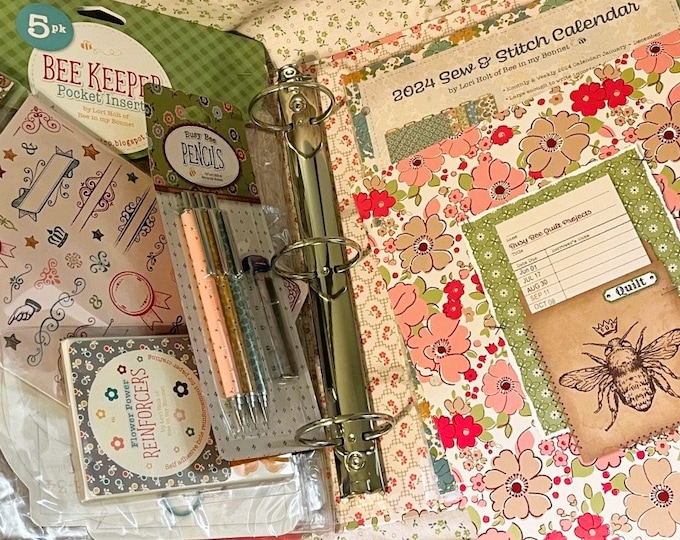 Lori Holt 2024 SEW & STITCH Binder Calendar SET Bee Ready to Plan and