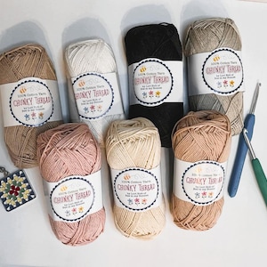 CHUNKY THREAD NEUTRAL Colors. Chalkboard, Chamomile, Cloud, Gray, Linen, Old Lace, Weathered and Wheat  by Lori Holt of Bee in My Bonnet