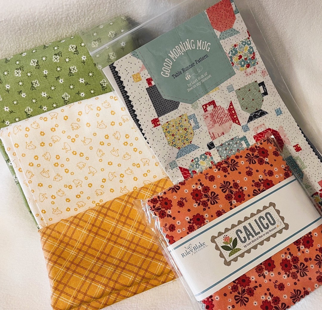 Lori Holt Good Morning Mug Table Runner Quilt Kit. in Calico Fabrics of ...