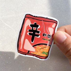 Korean Ramen Sticker, shin ramen sticker, korean sticker, spicy sticker, food sticker, cute sticker, asian sticker, asian food, Korean spicy