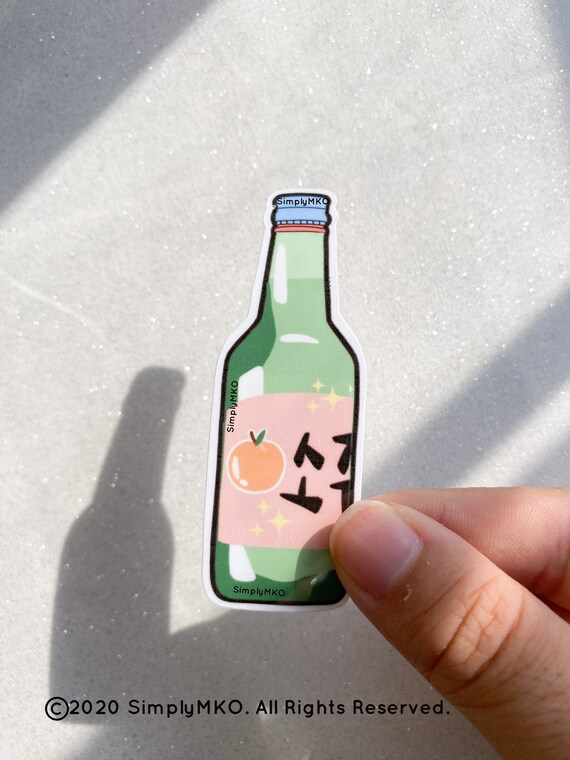 soju bottle sticker korean sticker alcohol sticker asian etsy singapore