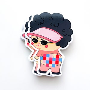 Ajumma censored sticker, Asian sticker, Korean sticker, funny sticker, k-drama sticker, Kpop sticker, cute sticker, waterproof