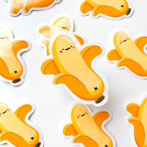 Bananen Sticker, Asiatische Sticker, koreanische Sticker, lustige Sticker, k-drama Sticker, Kpop Sticker, süßer Sticker, wasserfest
