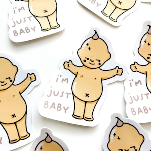 I’m Just Baby Sticker, Asian sticker, Korean sticker, funny sticker, k-drama sticker, Kpop sticker, cute sticker, waterproof
