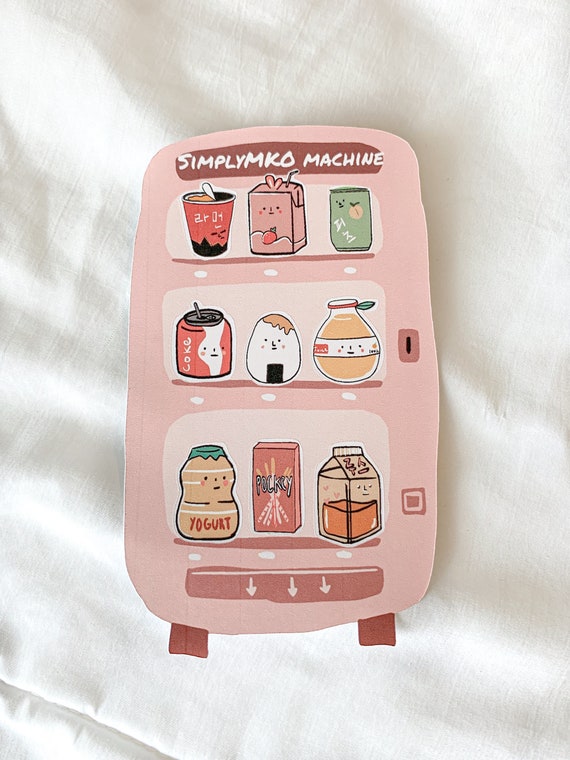 Vending machine sticker sheet matte finish food sticker Etsy