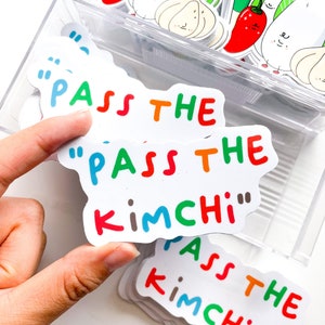 Pass the Kimchi Sticker, Asian sticker, Korean sticker, funny sticker, k-drama sticker, Kpop sticker, cute sticker, waterproof
