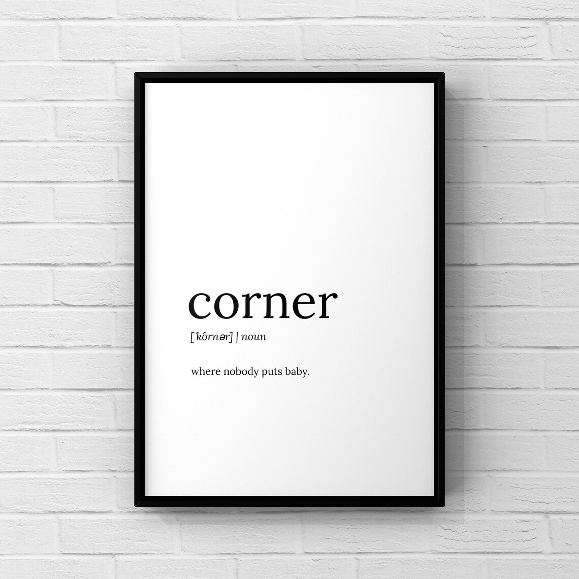 Corner Definition Home Definition Print Bedroom Decor Home Etsy