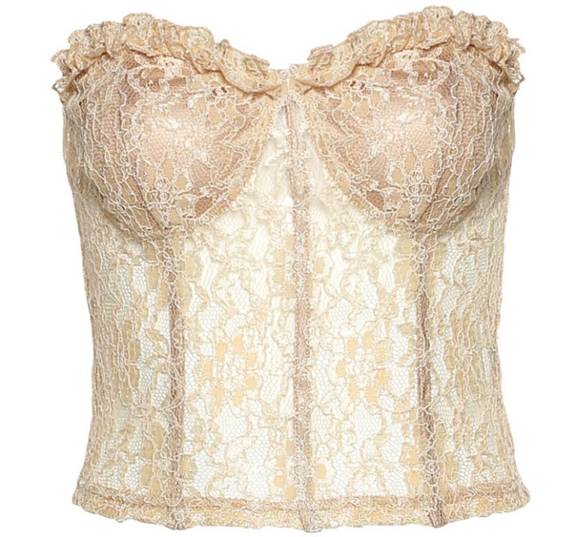 We Found Love Knot Front Halter Neck Crop Top in Beige | Oh Polly
