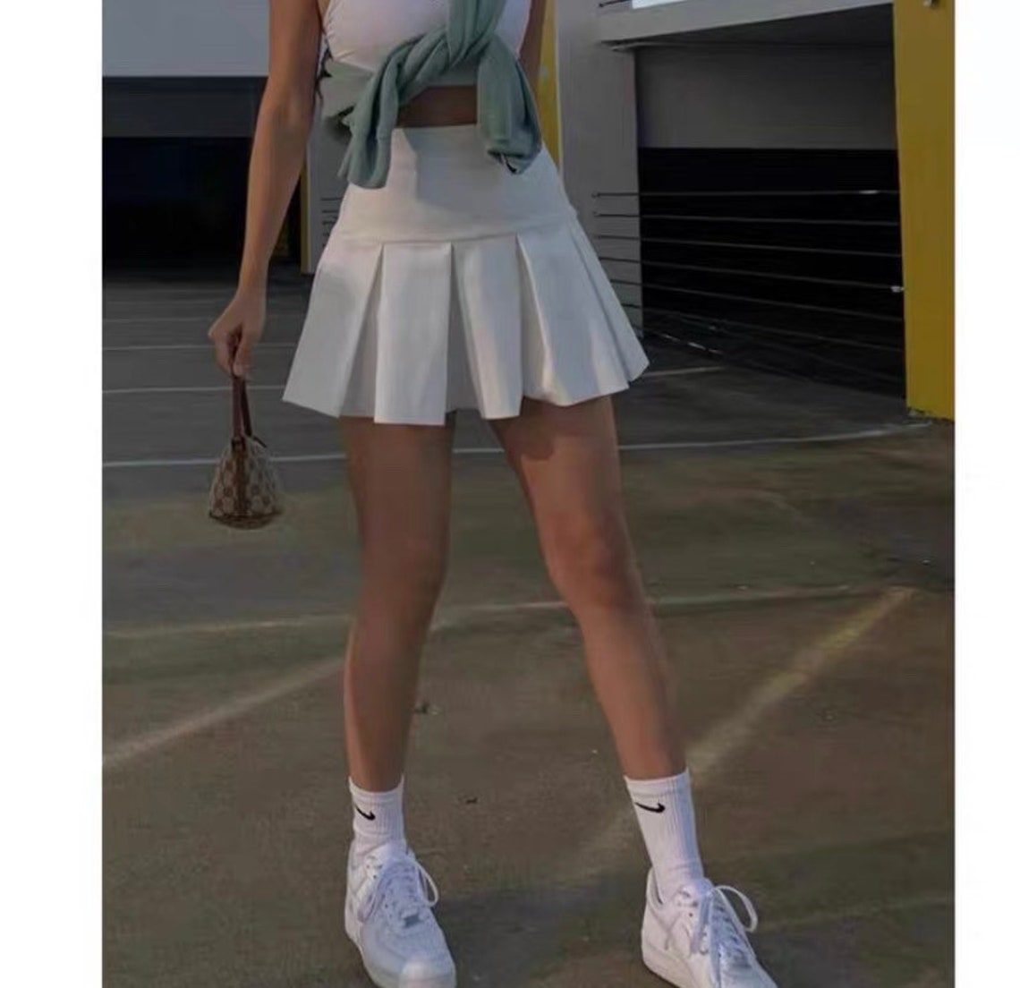 Pleated Tennis Skirt White Mini Sexy Skirt Women Skater Skirt | Etsy