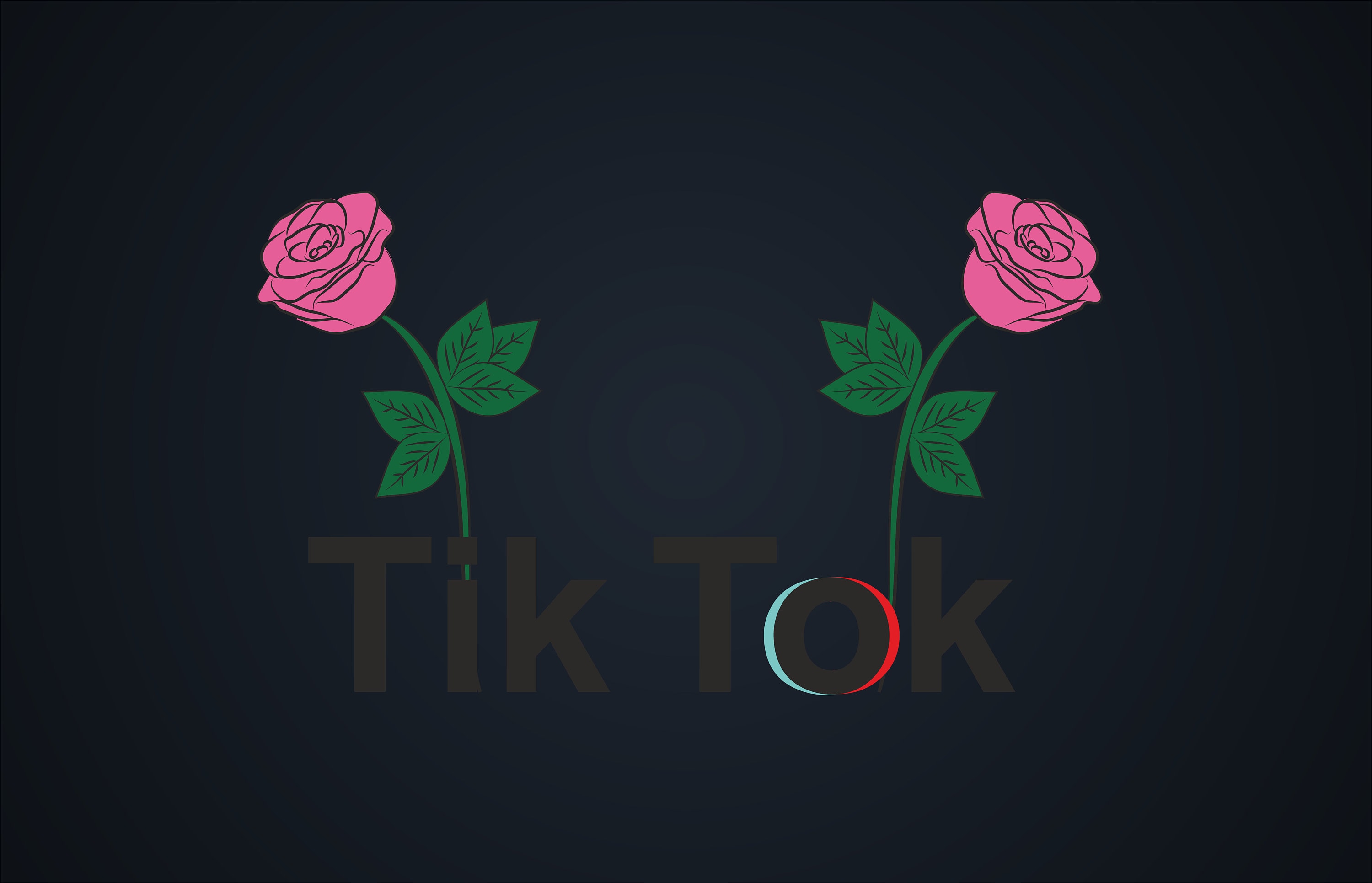 Tiktok Logo Svg Tiktok SVG Tiktok with roses tiktok SVG Etsy