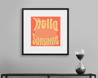 Hello Sunshine Print, Instant Download