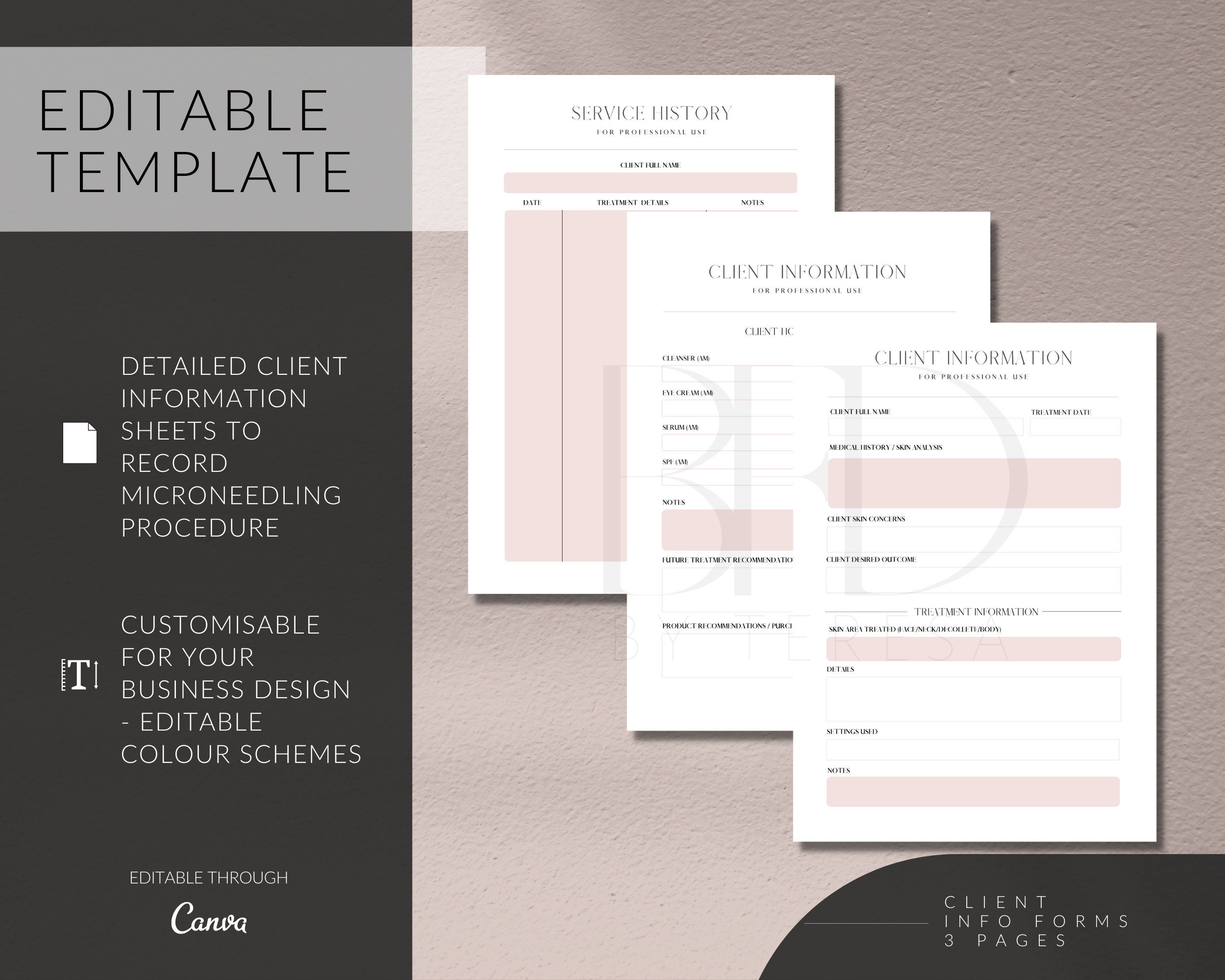 EDITABLE Microneedling Form Bundle, Microneedling Consent Forms ...