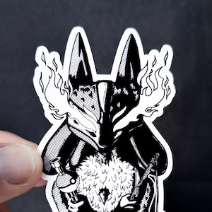 Vinyl Sticker - Lucario Anubis Egyptian God - Horror Pocket Beast Sticker - 3 inch Weather Resistant Sticker