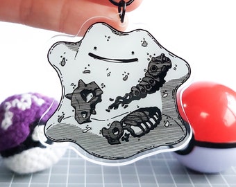 Ditto Anatomy Acrylic Charm - Pocket Beast Keychain