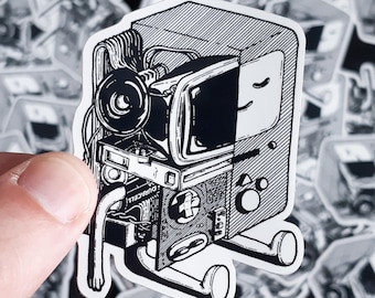 Vinyl Sticker - BMO Anatomy Adventure Time Inspired Sticker - 2.7 inch Weather Resistant Die Cut Sticker