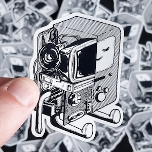 Vinyl Sticker - BMO Anatomy Adventure Time Inspired Sticker - 2.7 inch Weather Resistant Die Cut Sticker