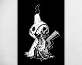 ミミッキュ　ポスター ミミッキュ解剖学 - ホラーポケットビーストアートプリント