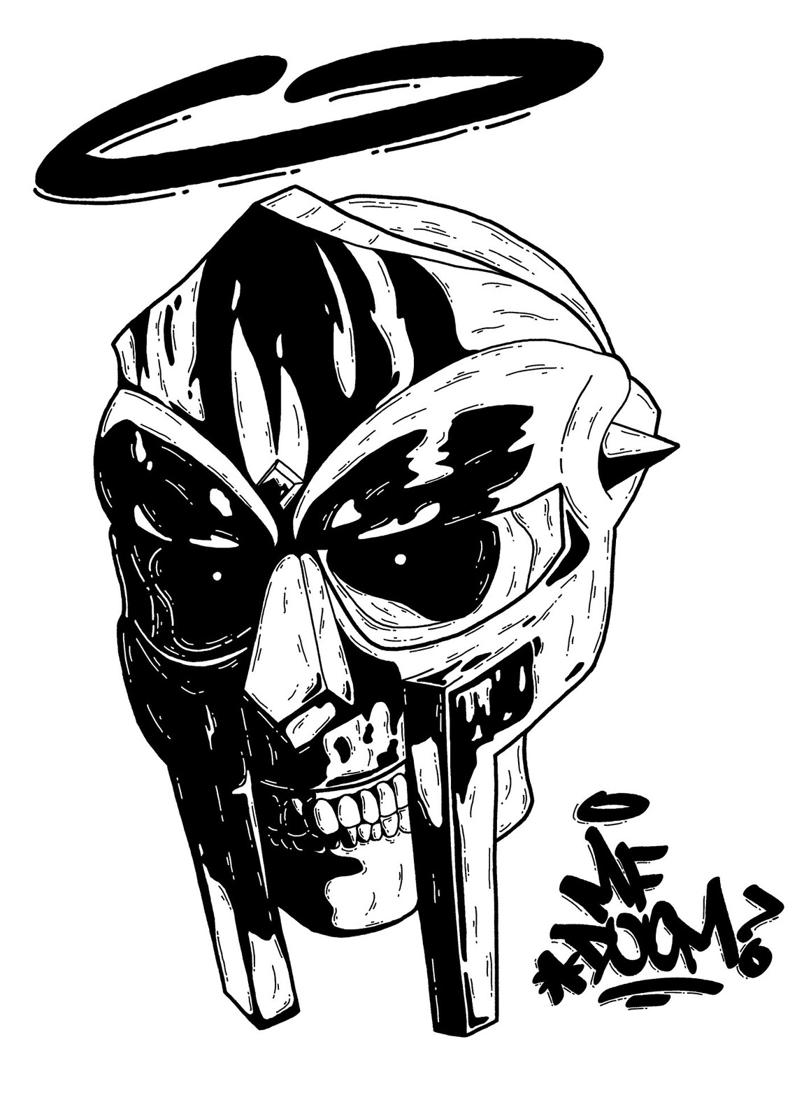 Tribute to MF DOOM Art Print Poster Etsy