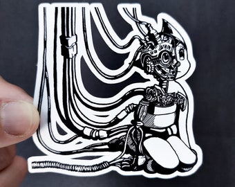 Vinyl Sticker - Astro Boy - Ghost in the Shell Inspired Sticker - 3 inch Weather Resistant Sticker