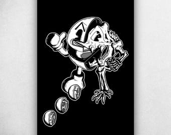 Power Protein Pellets - Retro Arcade Game Art Print Poster