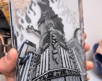 King of the Monsters Diorama - Kaiju Gorilla Lizard Art