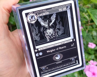 3D Trading Card Shadow Box Lucario Anubis Egyptian God - Light up Trading Card diorama