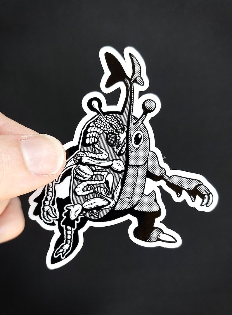 Heracross Anatomy Sticker - Weather Resistant Vinyl Sticker - Horror ...