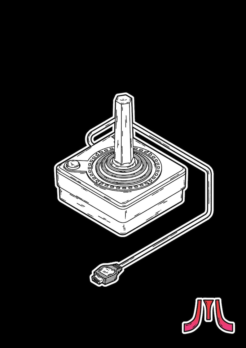 Exploded Atari Joystick - Retro Gaming Console Art Blueprint Poster - Etsy