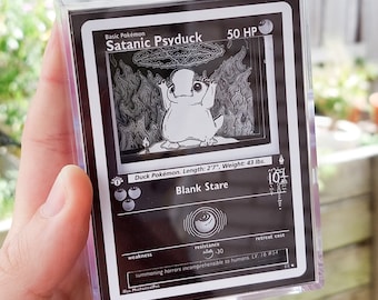 Satanic Psyduck 3D Light Up Diorama – Trading Card Shadow Box Art