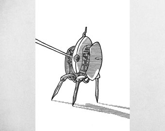 Turret - Portal Inspired Art Print