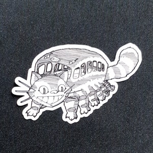 Vinyl Sticker - Flying Cat Sticker - 3 inch Weather Resistant Sticker