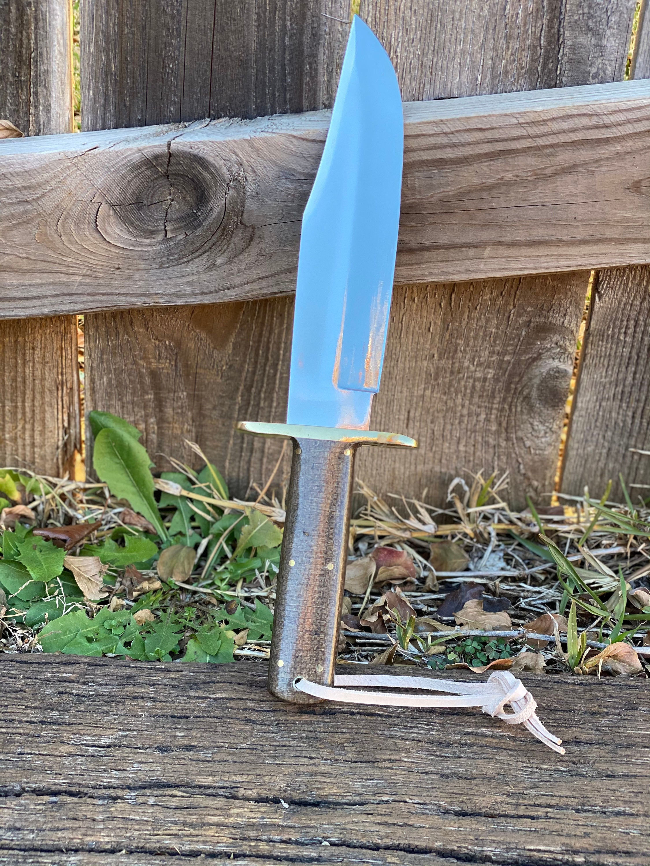 Bowie Knife for Camping Hunting & Survival Canvas Micarta Etsy