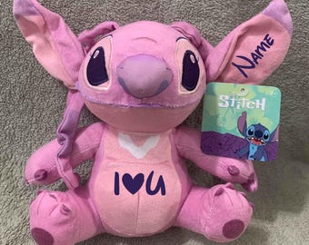 Peluche de ángel personalizado para San Valentín. Ángel para Lilo y Stitch.