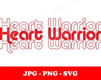 Heart warrior jpg, png, svg.